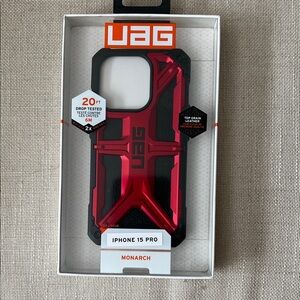 UAG Monarch Series iPhone 15 Pro Case - Red and Black